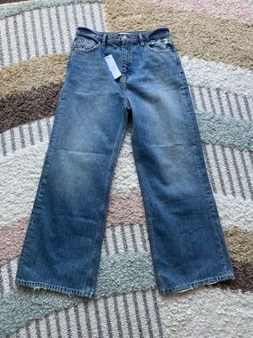 Topshop Wide Light Blue Denim Jeans - size 30